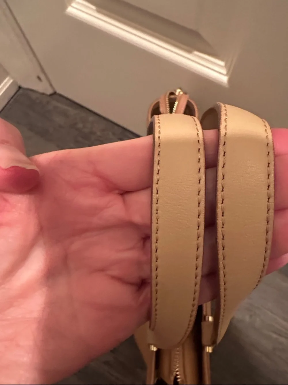 Authentic Burberry Tan Leather Tote Bag